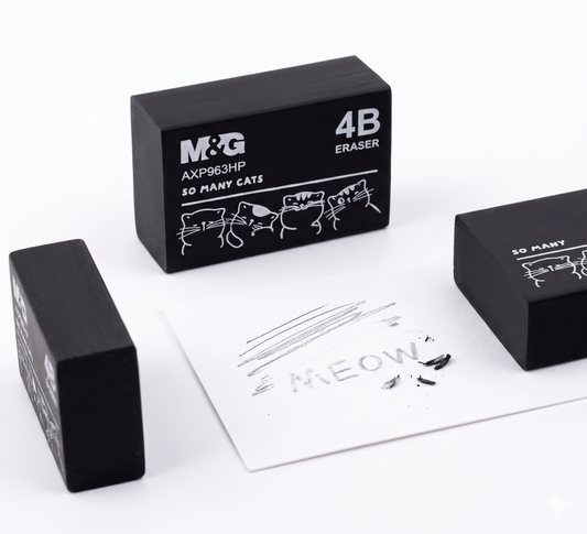 M&G Chenguang So Many Cats Eraser 4B – Non-Smudge Cute Cat Design (AXP963HP)