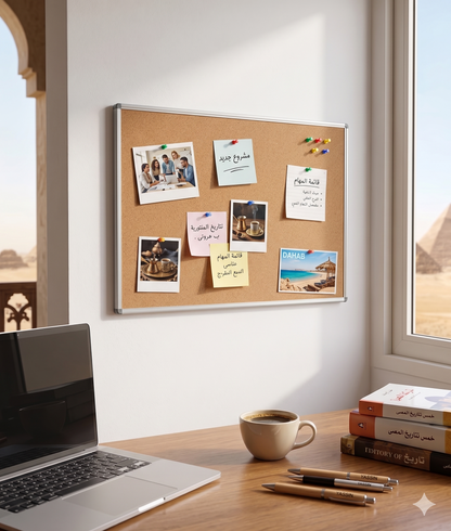 Yassin Cork Board with Metal Frame 60x90cm