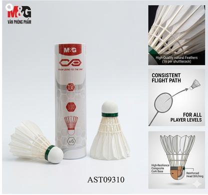 M&G Chenguang pack of 6 Training Game Durable , Sports Entertainment Badminton Flying Ball Outdoor A2 - No:AST09312