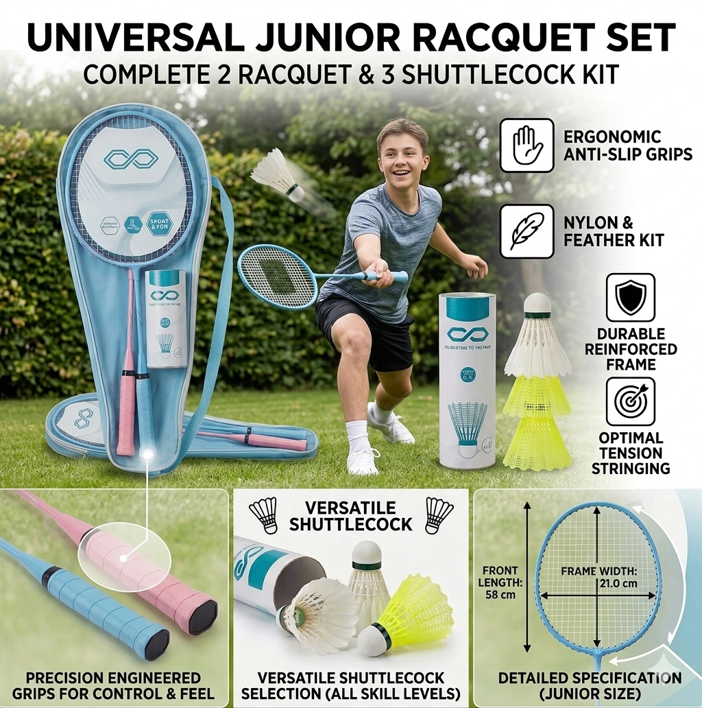 M&G Chenguang badminton racket set, 2 rackets With 3 Badminton Balls with storage bag- No: AST09302