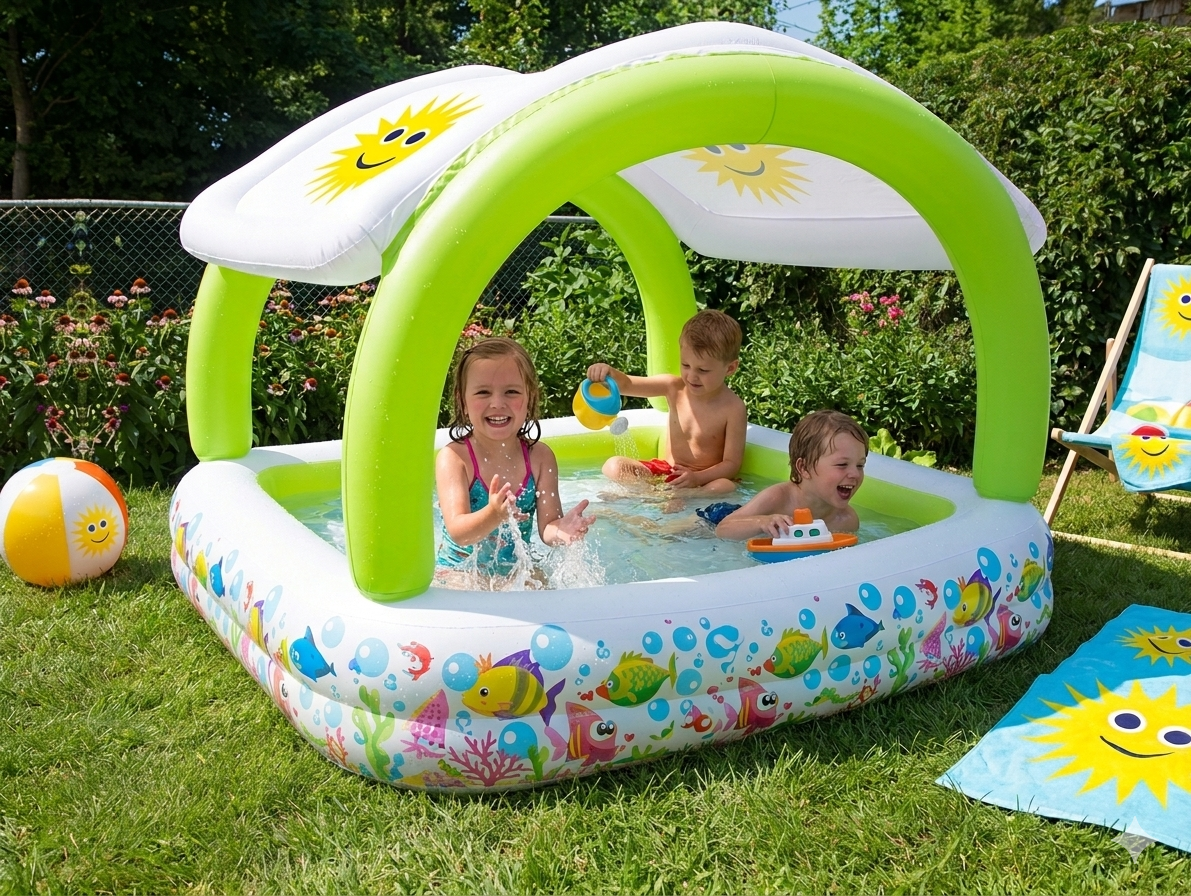 Jilong Sunclub Sunshade Square Pool outdoor inflatable water sports - No:51016