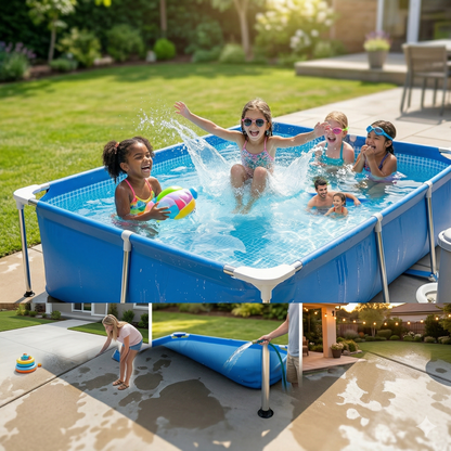 Jilong Avenli Above Ground Pool frame rectangular with filter 258*179*66 cm - No:17805EU