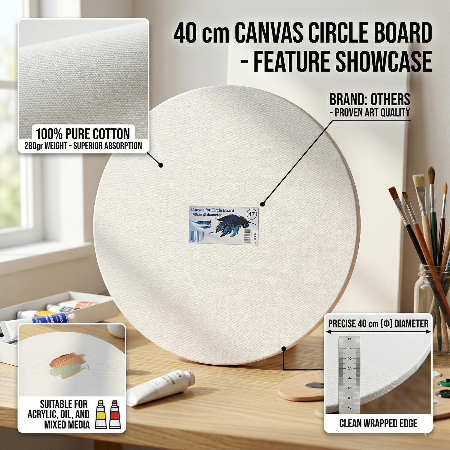 Canvas Circle Board 40 cm