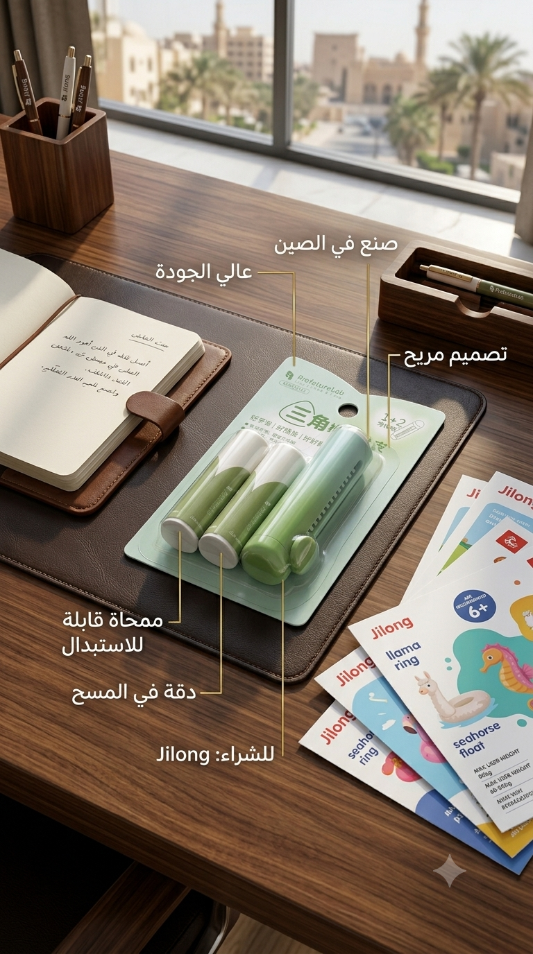 M&G Chenguang ProfutureLab Refillable Sliding Eraser Set with 2 Refills – Retractable Precision PVC Eraser for School, Office & Drawing - No: AXPQ5731