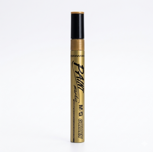 M&G Chenguang Permanent Metallic Paint Marker Pens for Multi-Surface Oil-Based Marker - Gold - 1pcs- No:AOMY8571