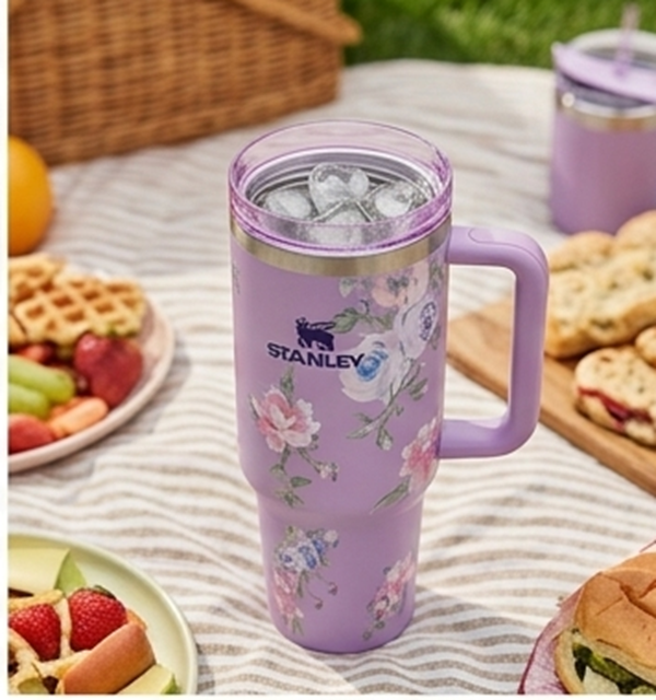Stanley Quencher H2.0 Floral Tumbler 40oz (1.18L) – Vacuum Insulated Stainless Steel Travel Mug with Handle & Lid | Floral Edition