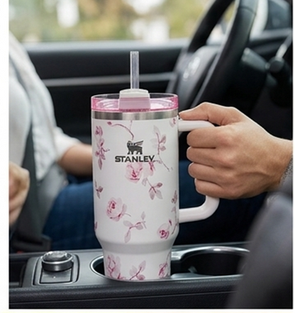 Stanley Quencher H2.0 Floral Tumbler 40oz (1.18L) – Vacuum Insulated Stainless Steel Travel Mug with Handle & Lid | Floral Edition