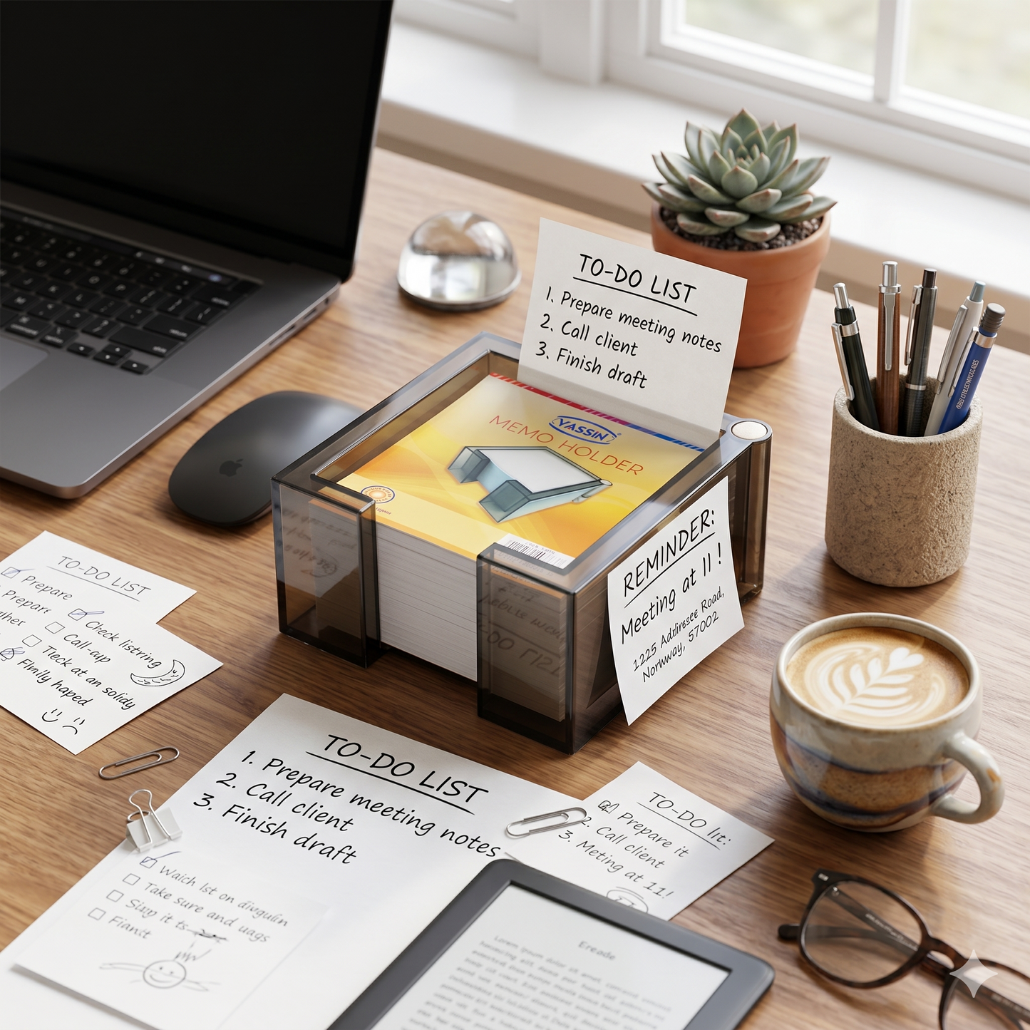 Yassin Memo Holder + Some Small Paper
