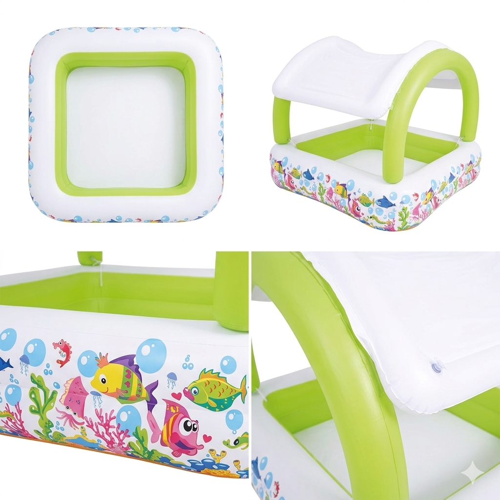 Jilong Sunclub Sunshade Square Pool outdoor inflatable water sports - No:51016