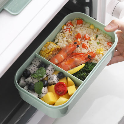 1100ml Lunch Box with Divider & Built-in Cutlery – Leak-Resistant Food Container for School, Office & Travel