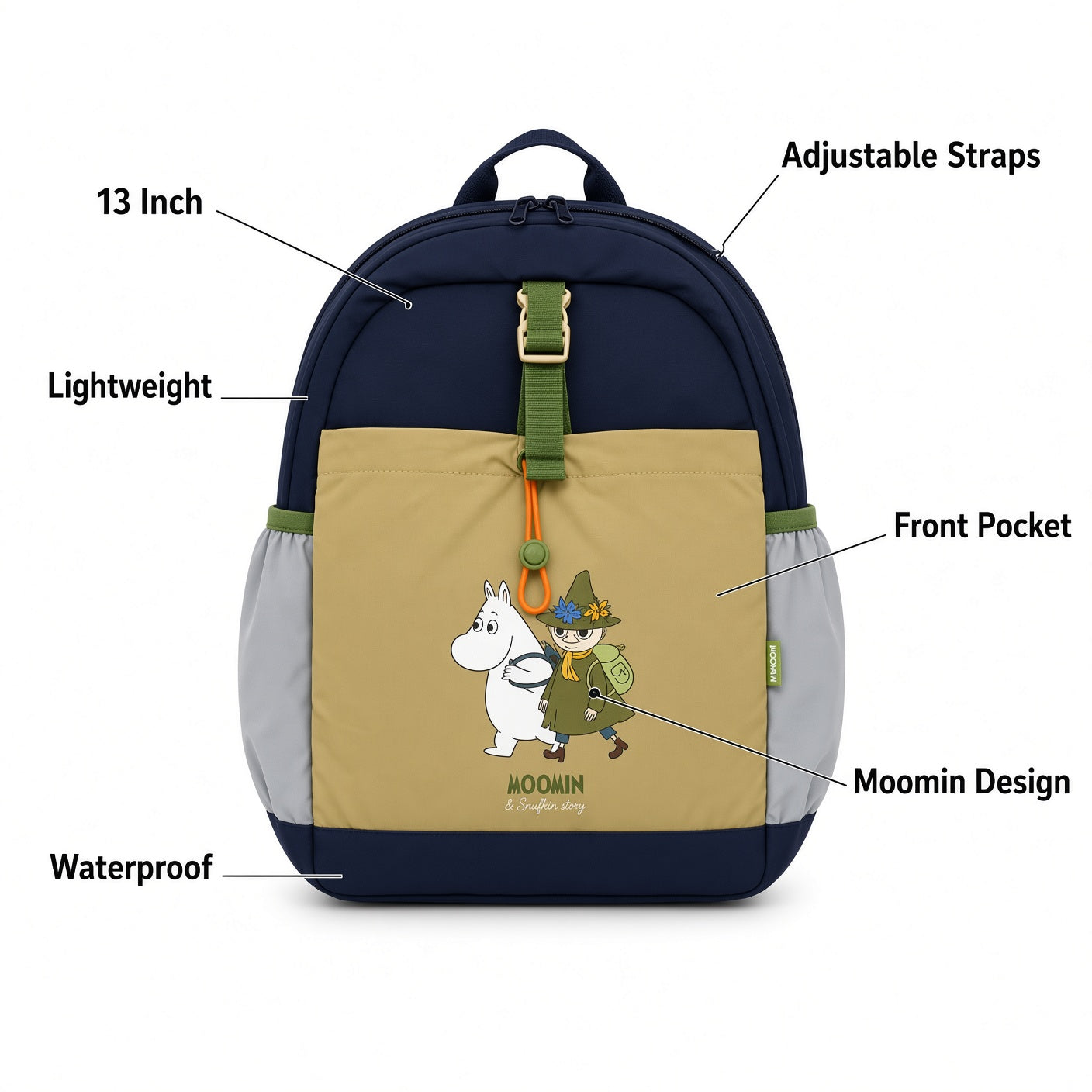 M&G Chenguang 13-Inch Kids Backpack – Moomin Design Lightweight School & Everyday Backpack - No: ABB904V829