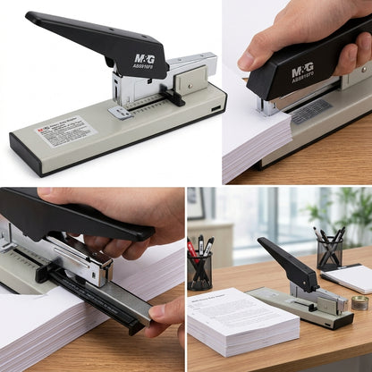 M&G Heavy Duty Stapler Heavy Duty Long Arm Stapler – Metal Desktop Paper Stapler -  No.ABS916F0
