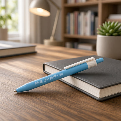M&G Chenguang Semi Gel Pen, Smooth Writing, Blue Ink, Assorted Color Barrels 0.7mm - 1pcs - No: ABPW30S1