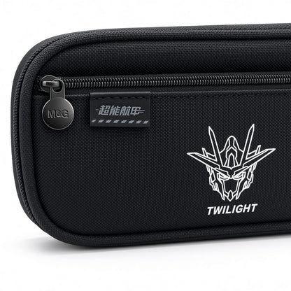 M&G Chenguang Twilight Large Capacity Pencil Case – Durable Fabric Zippered Stationery Organizer - 2 Pocket - No: APB903DD