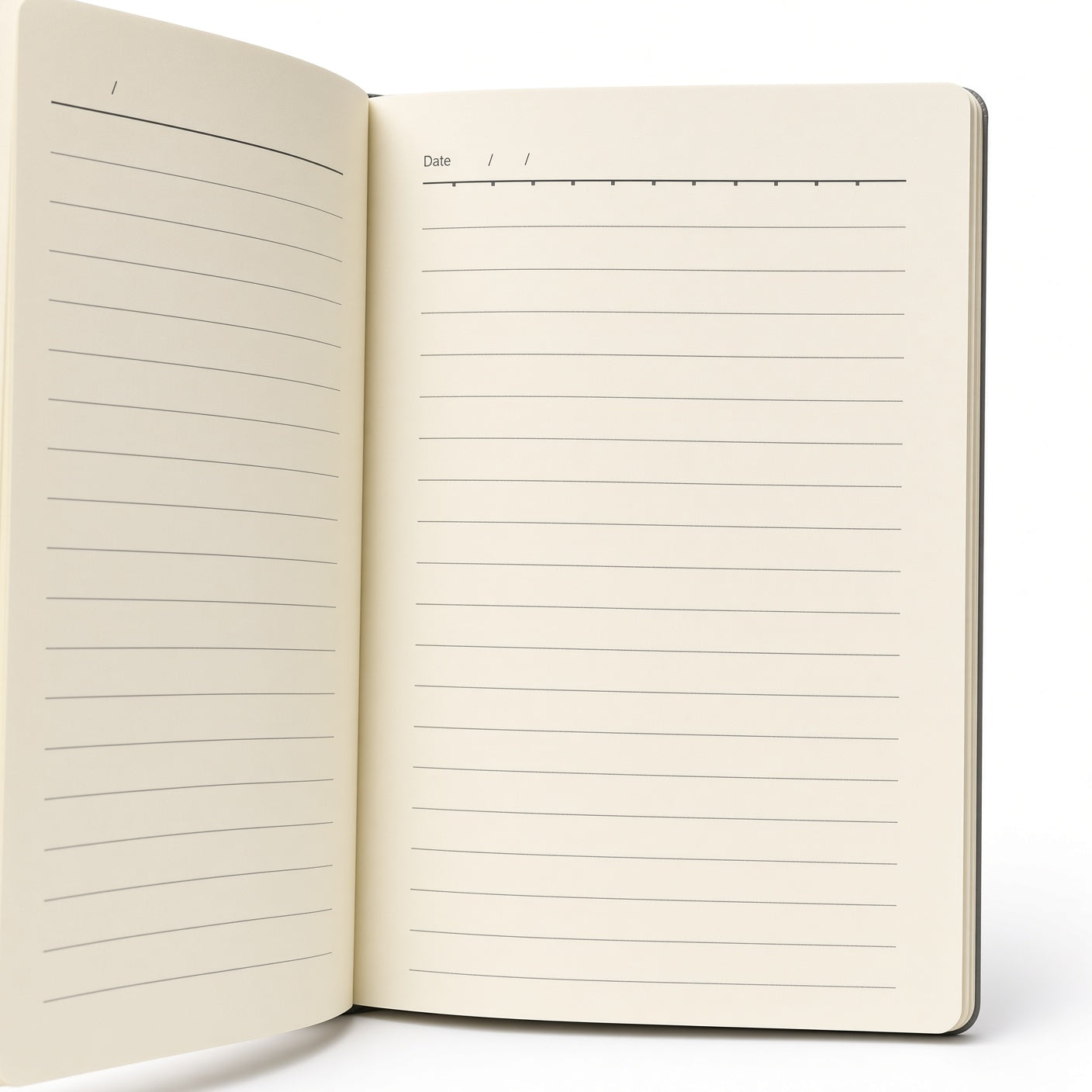 YASSIN Centerline Notebook – 8 mm Ruled, 14 × 19.5 cm, Colored Bookmarks, Pen Holder, Premium Hardcover - No:1299