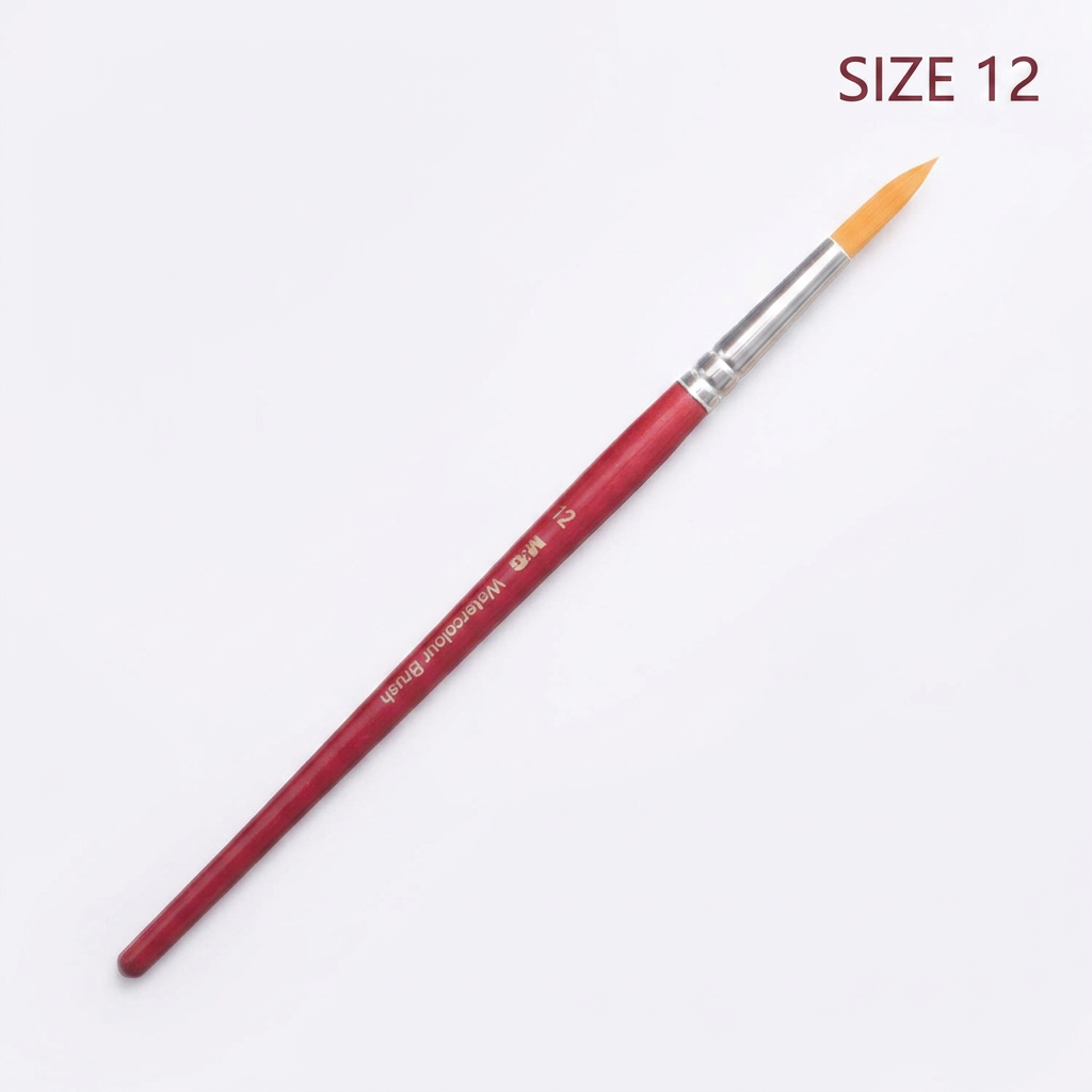 M&G watercolor round brush size 12 large wash studio packshot with size label