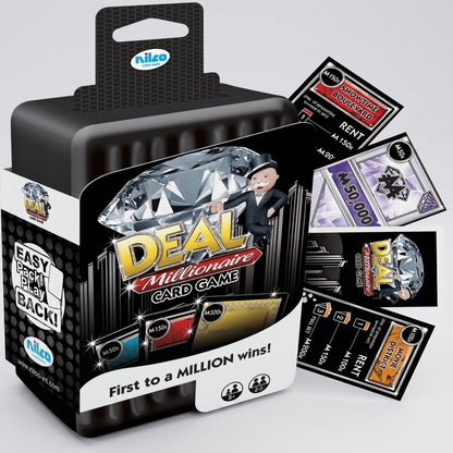 Nilco Deal Millionaire card game box studio packshot