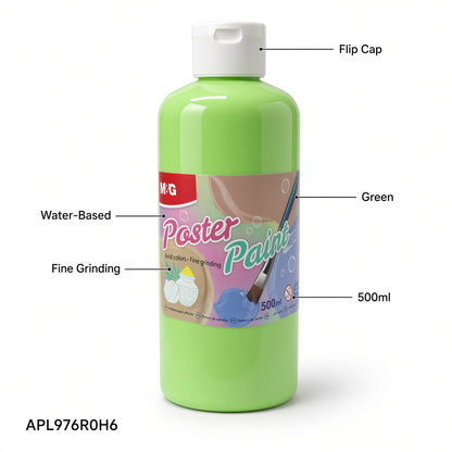 M&G Chenguang Poster Paint 500ml – Vibrant Green Poster Paint, Fine Grinding – Large Size - No: APL976R0H6