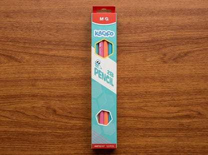 M&G Chenguang Kacafao 2B Wooden Pencils – Super Dark Graphite, Assorted Pastel Colors, 12-Pack, School & Sketching  - No: AWP32107
