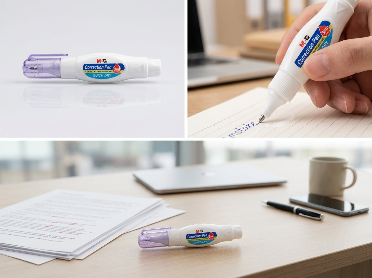 M&G Chenguang Quick Dry Correction Pen – 3ml Precision Correction Fluid for Clean & Accurate Corrections - 1pcs- No: ACFN0603