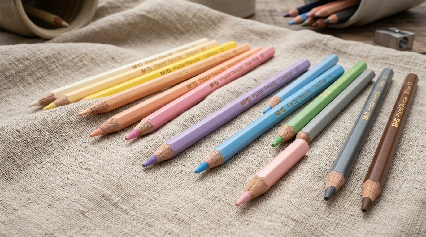 M&G Chenguang Click Color Pencils, 12 Colors, 2.6mm Lead – Retractable Coloring Pencil Set for Kids, Students & Artists - No: AMPU6974