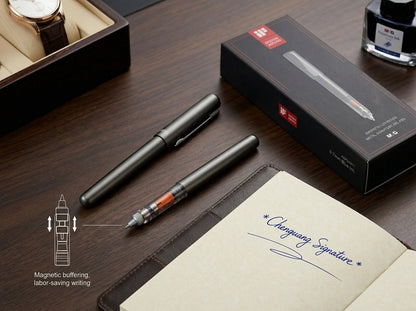 M&G Chenguang Magnetic Levitation Metal Signature Gel Pen , luxury Pen , Classy Style   – 0.7mm Blue Ink - No:  AGPUA671