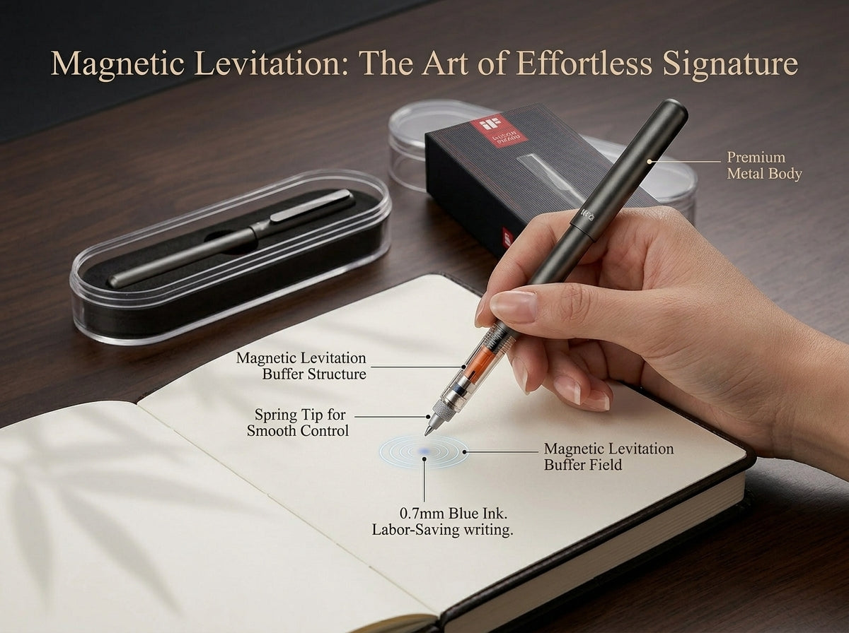 M&G Chenguang Magnetic Levitation Metal Signature Gel Pen , luxury Pen , Classy Style   – 0.7mm Blue Ink - No:  AGPUA671