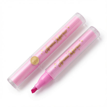 M&G Chenguang Aroma Glitter Highlighter Set – 6 Scented Glitter Colours, Soft Chisel Tip, Fragrant Ink for Journaling, Crafts, School & Office - No: APMV09F5