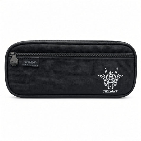 M&G Chenguang Twilight Large Capacity Pencil Case – Durable Fabric Zippered Stationery Organizer - 2 Pocket - No: APB903DD