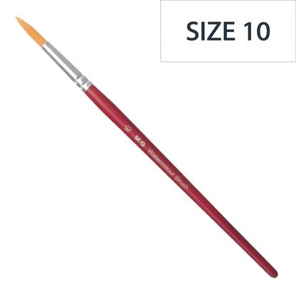 M&G watercolor round brush size 10 studio packshot with size label