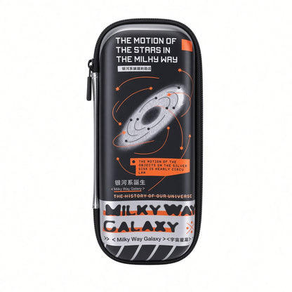 M&G Chenguang Waterproof EVA Pencil Case with Large Capacity 1 Zipper Pocket – Galaxy Design, Black - No: APB932MP