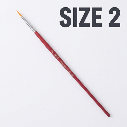 M&G watercolor round brush size 2 studio packshot with size label