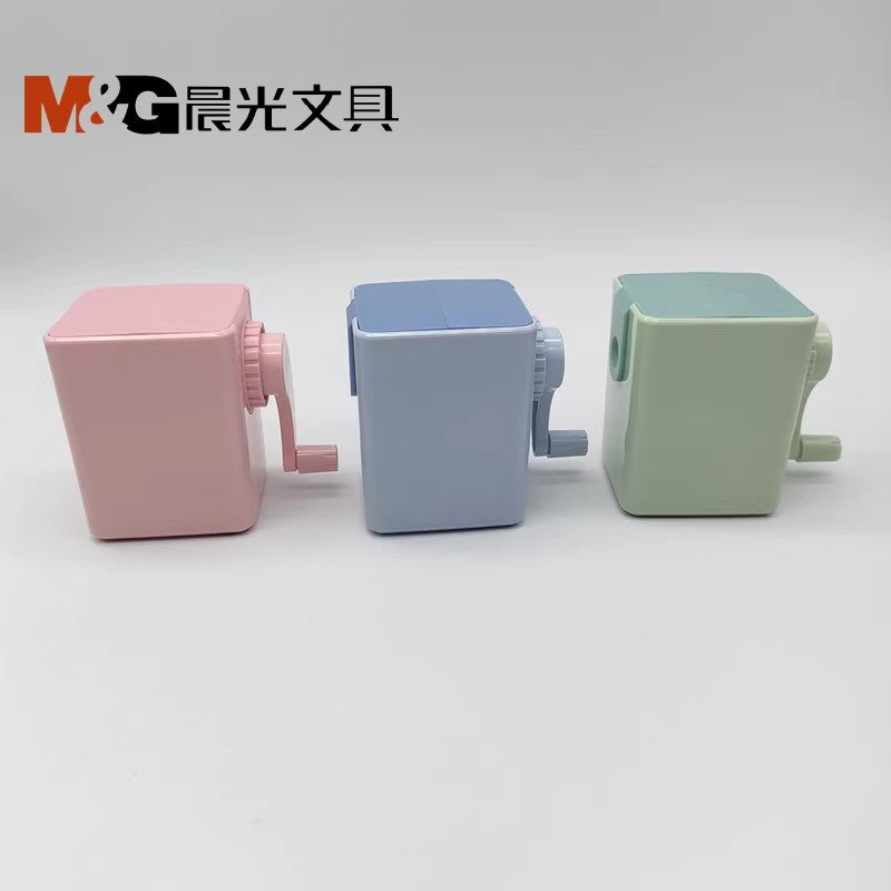M&G Chenguang Automatic Pencil Sharpener with Anti-Spill Design Hand-Cranked Manual Pencil Sharpener - 1pcs - No: APS906H1
