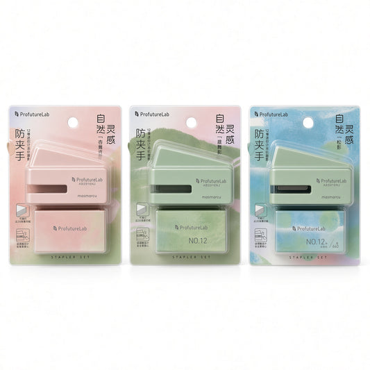 M&G Chenguang profuture lab Compact Mini Stapler Set No.12 with Staples – Portable Office & School Stapler, Assorted Pastel Colors - 1pcs - No: ABS916NJ