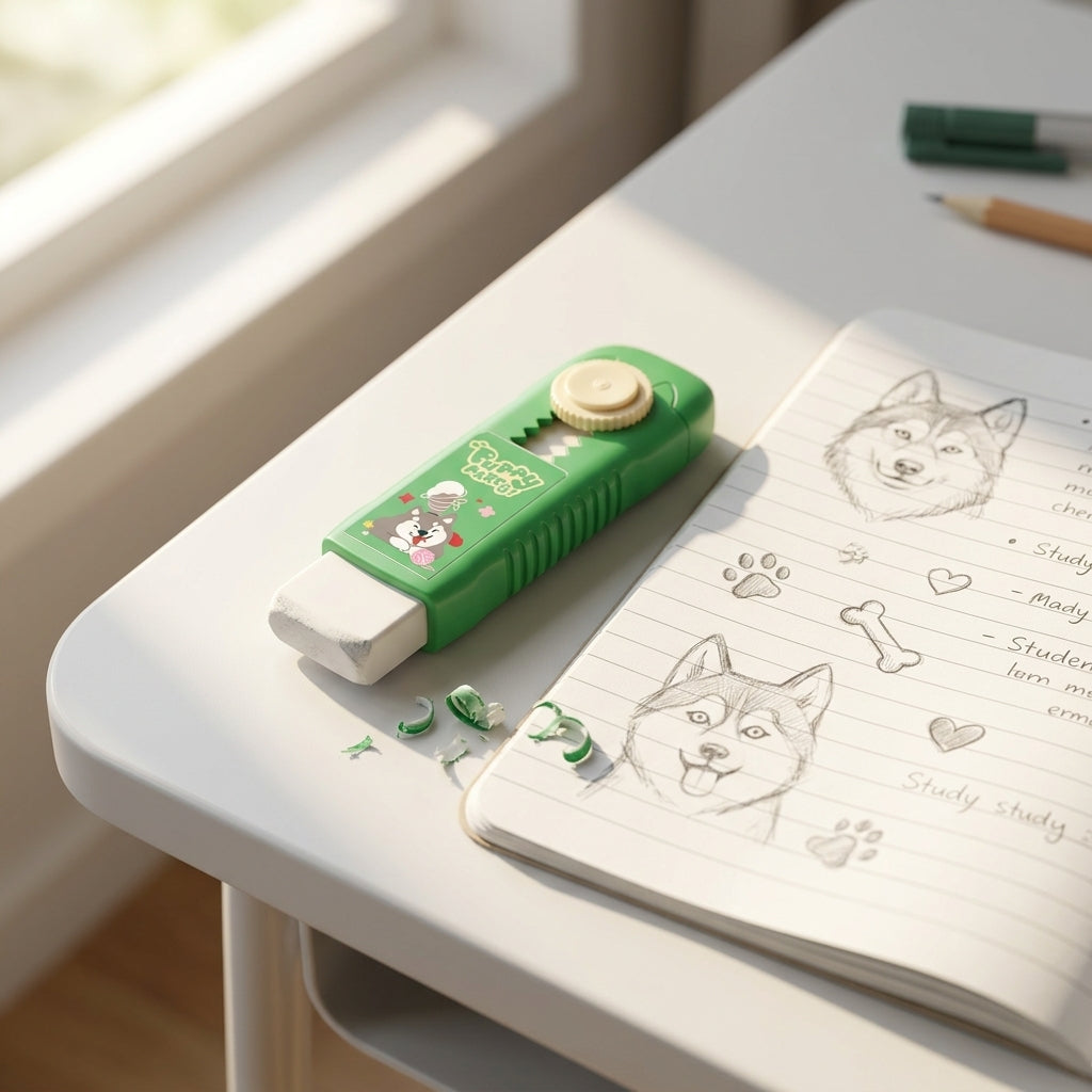 M&G Chenguang Sliding Eraser Set with Holder & Refill – 1+1 Refillable PVC Eraser for School, Office & Drawing - No:AXPQ4280