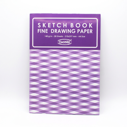 Yassin A4 sketchbook flatlay with pencils and eraser