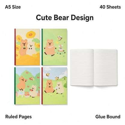 M&G Chenguang Kiki Quokka A5 Ruled Notebook, 40 Sheets – Cute Bear Design, Glue Bound – No: APNBC027