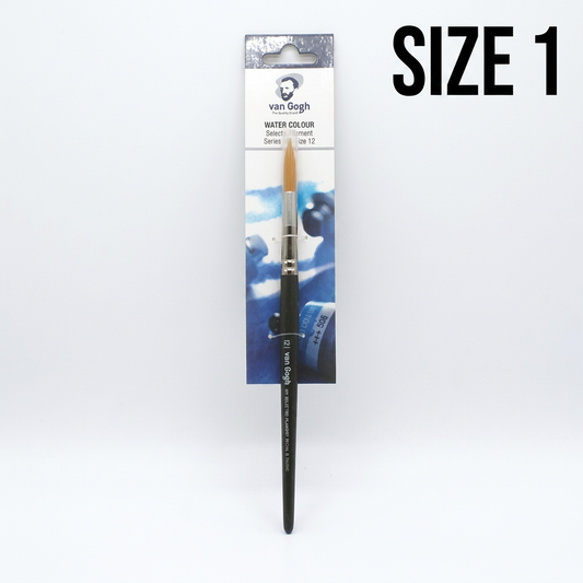 Van Gogh round brush No.191 size 1 studio packshot with size label