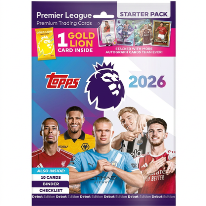 Topps Premier League 2025/26 starter pack studio packshot