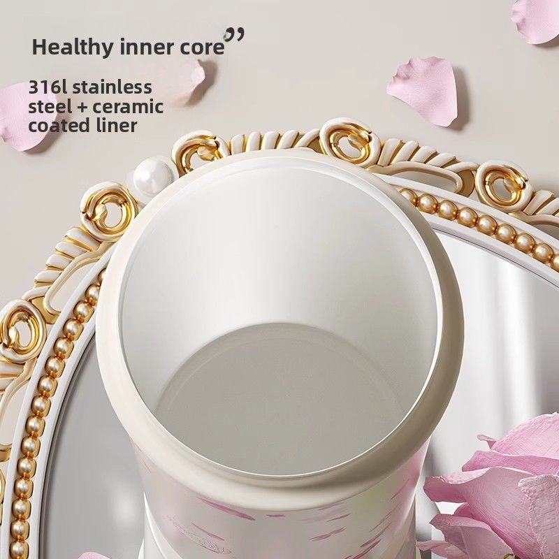 710ml Vacuum Insulated Tumbler with Straw & Handle – Leakproof Stainless Steel Travel Cup with Carry Strap