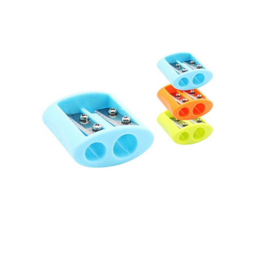 M&G Chenguang Pack of 2 Double Hole Pencil Sharpener – Dual Size (8–11 mm) - No: APS912G6