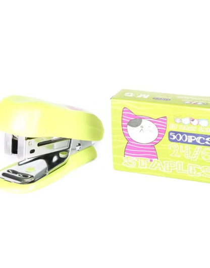 M&G Chenguang So Many Cats Mini Stapler 24/6 Stapler Set with Pack of Stapless - 1pcs - No:ABS916S6
