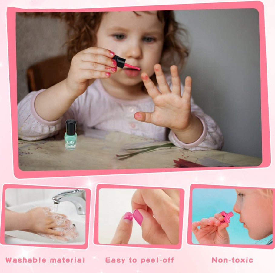 Girl Cosmetic Makeup Gift Set Includes Lip Gloss Nail Polish Eye Shadow Makeup for Children - No: MBK-392