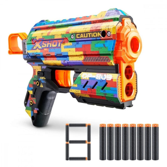 X-SHOT Blaster Skins Flux With 8 Darts –  SKINS FLUXStriper - No:36516K