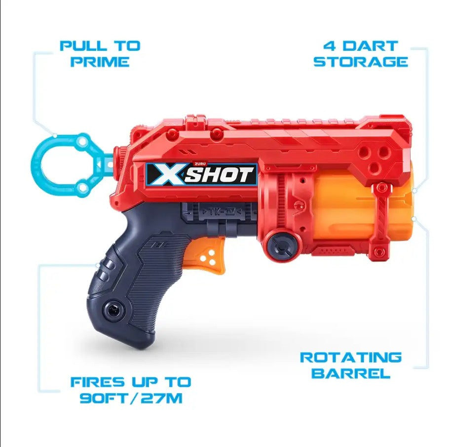 X-Shot Excel Fury 4 with 16 ( Darts ) Soft Bullets - No: 36377
