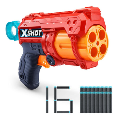X-Shot Excel Fury 4 with 16 ( Darts ) Soft Bullets - No: 36377