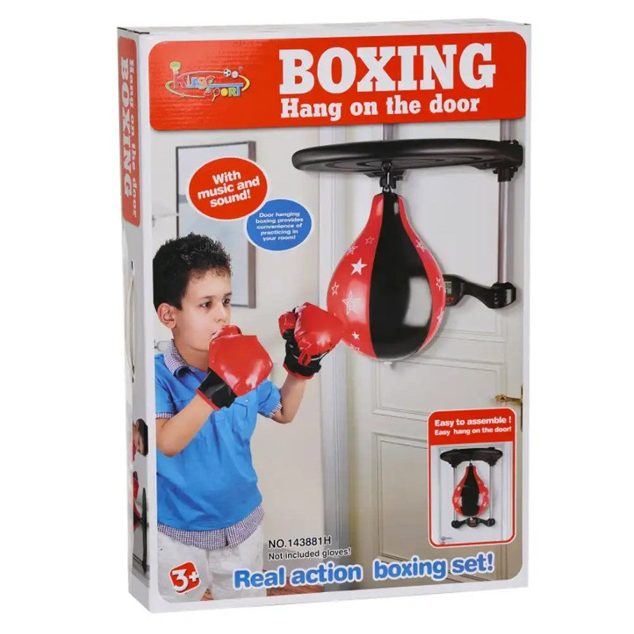 Punching Bag,Over the Door Speed Bag Boxing Punching Game | Electronic Punch Counter - No:143881H