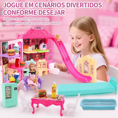 Vacation Sweet Doll House - Toy Pet Dollhouse for Girls – 30 Pcs
