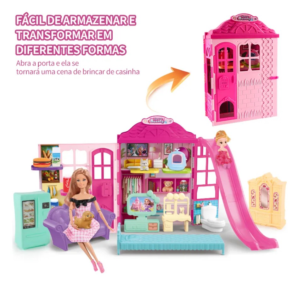 Vacation Sweet Doll House - Toy Pet Dollhouse for Girls – 30 Pcs