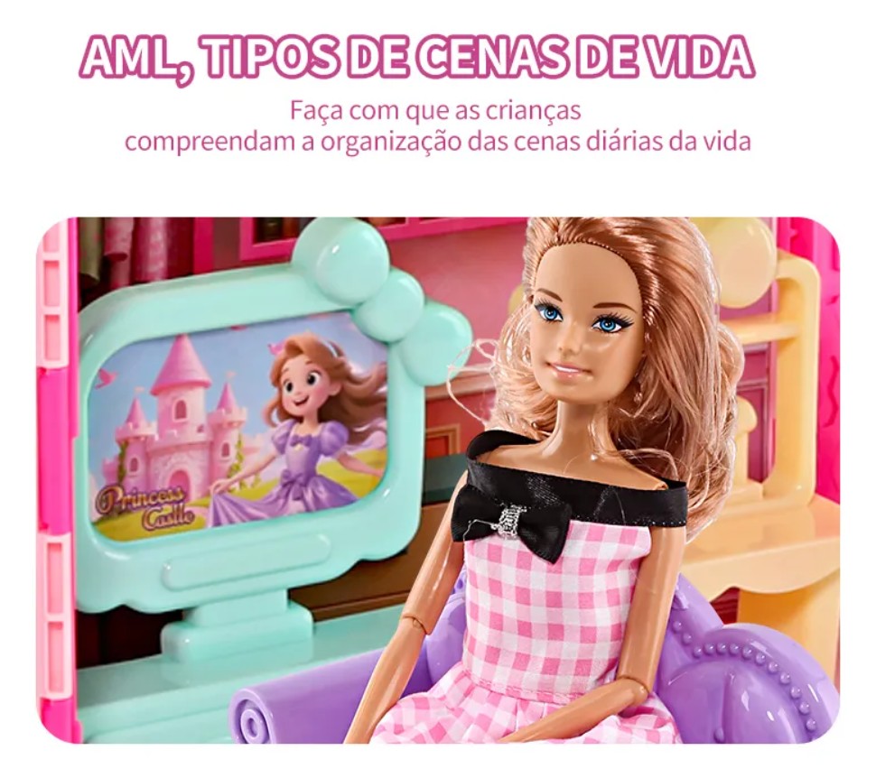 Vacation Sweet Doll House - Toy Pet Dollhouse for Girls – 30 Pcs